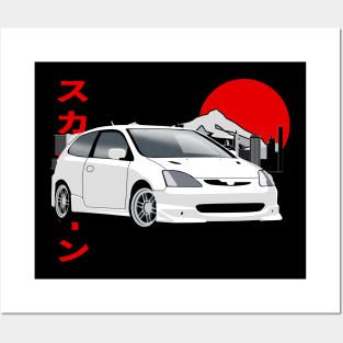 Honda Civic Ep3 Type R JDM Style Posters and Art